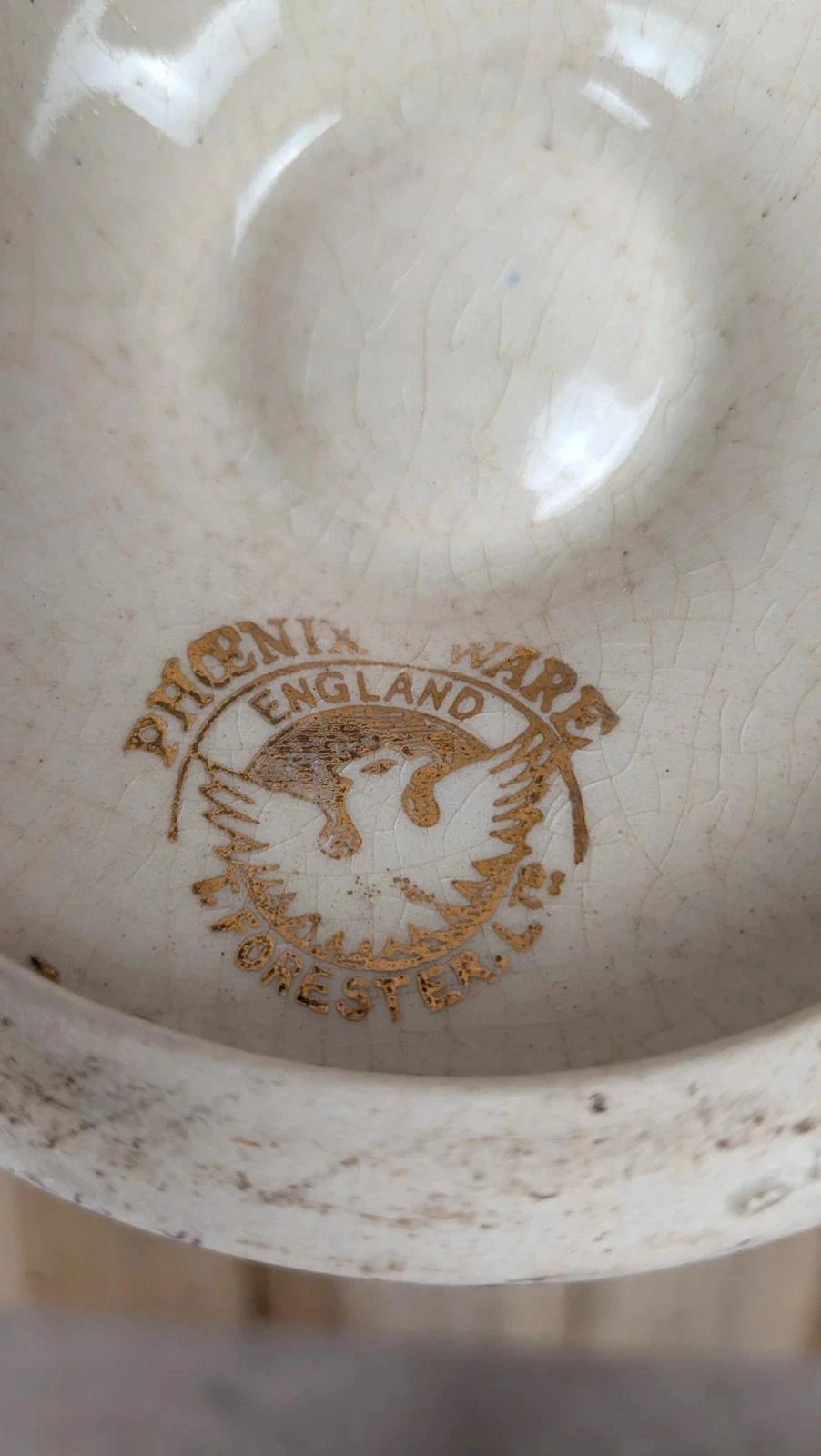 Antiguo jarrón Phoenix Ware England con decoración de pájaros japoneses – photo 7